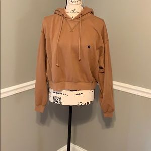 Brown cropped sweatshirt